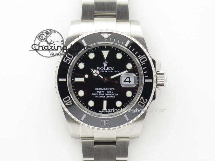Ceramic On Best A2836 1:1 Black VRF Edition Submariner 116610LN SS Bracelet 0203